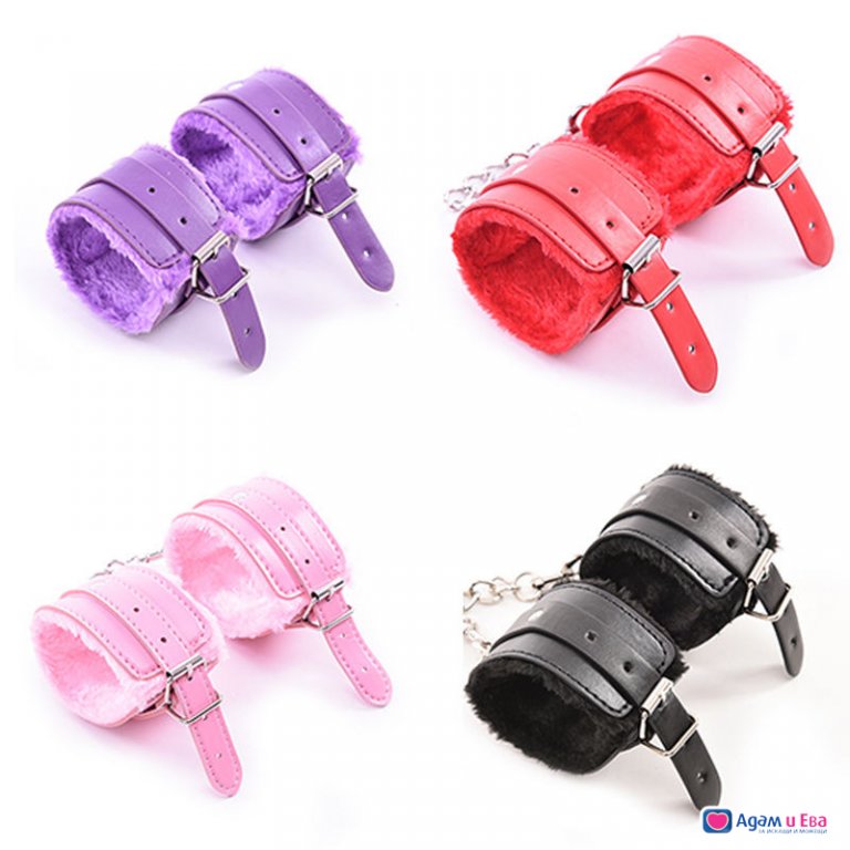 Handcuffs with fluff - 4 colors