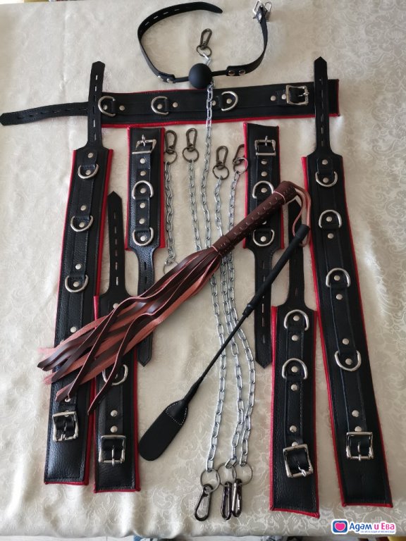BDSM истински кожен комплект