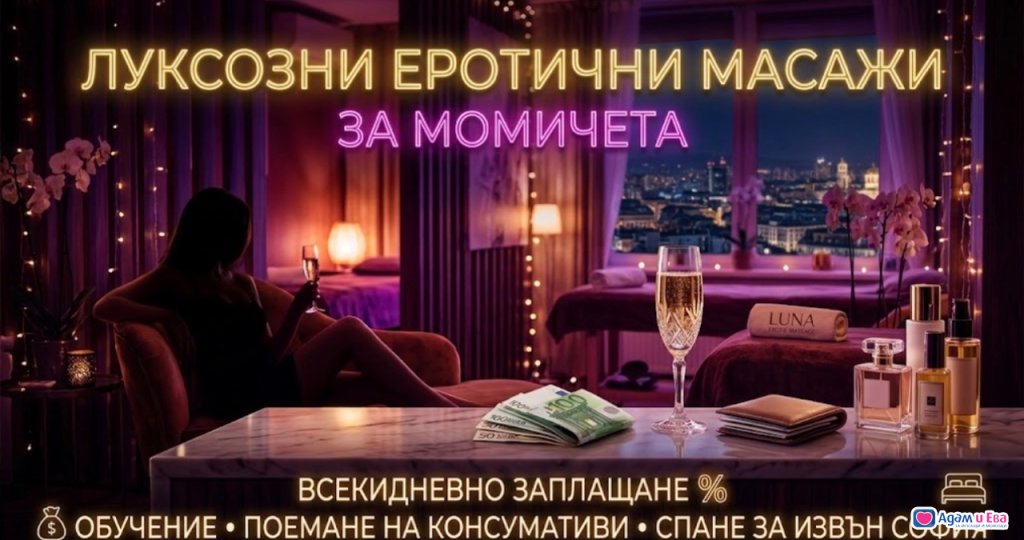  Търсят се масажистки за еротични масажи (2 позиции)