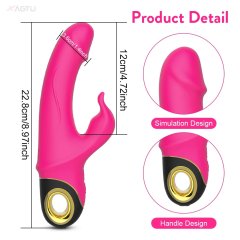 3 in 1 Rabbit Vibrator Dildo G-spot Clitoris Stimulator 