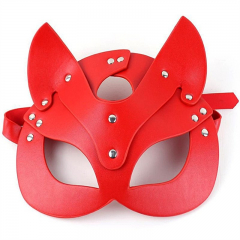 Еротична маска за лице , секси маска - Секси коте - Red